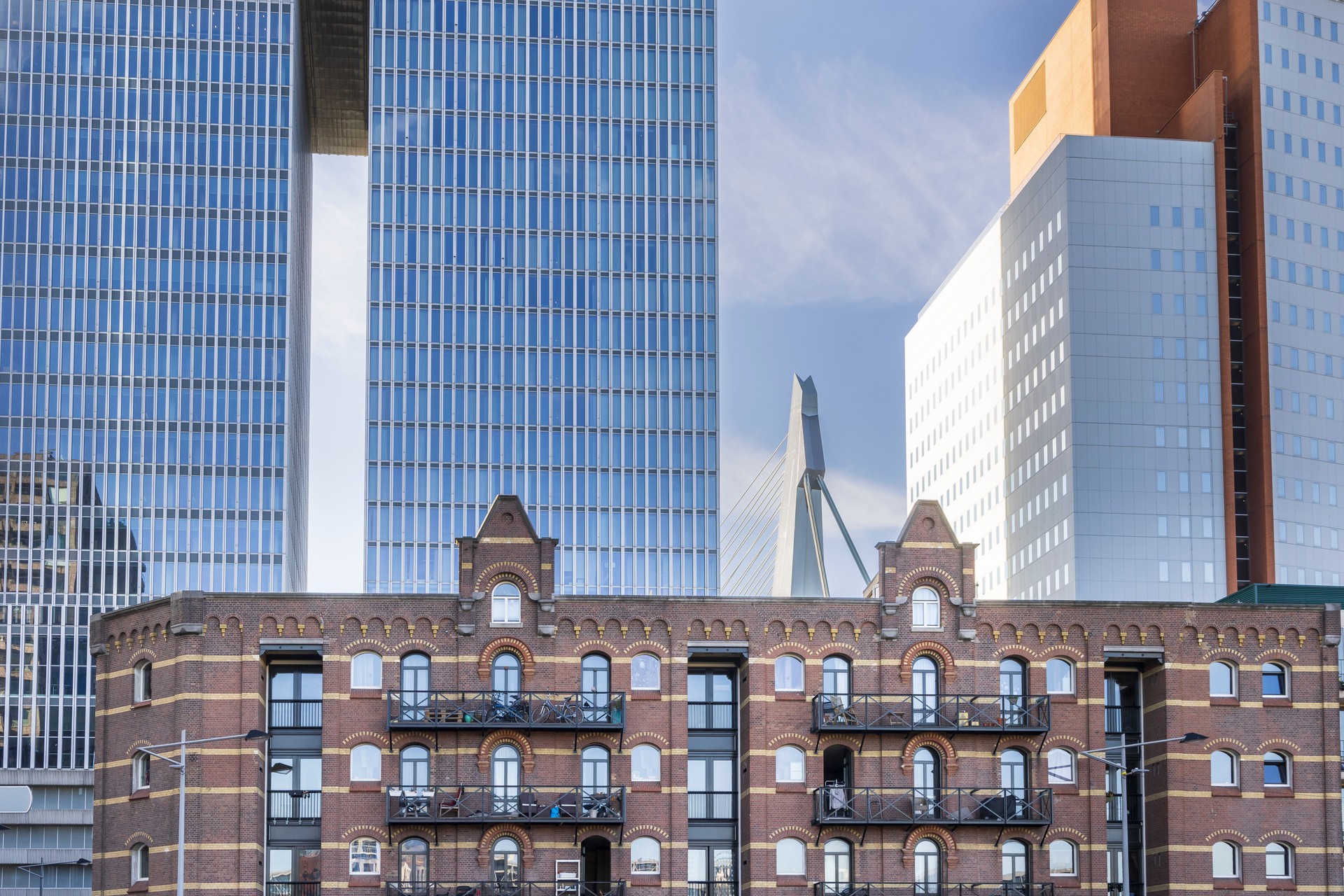 Modern an ancient housing in Rotterdam the Netherlands