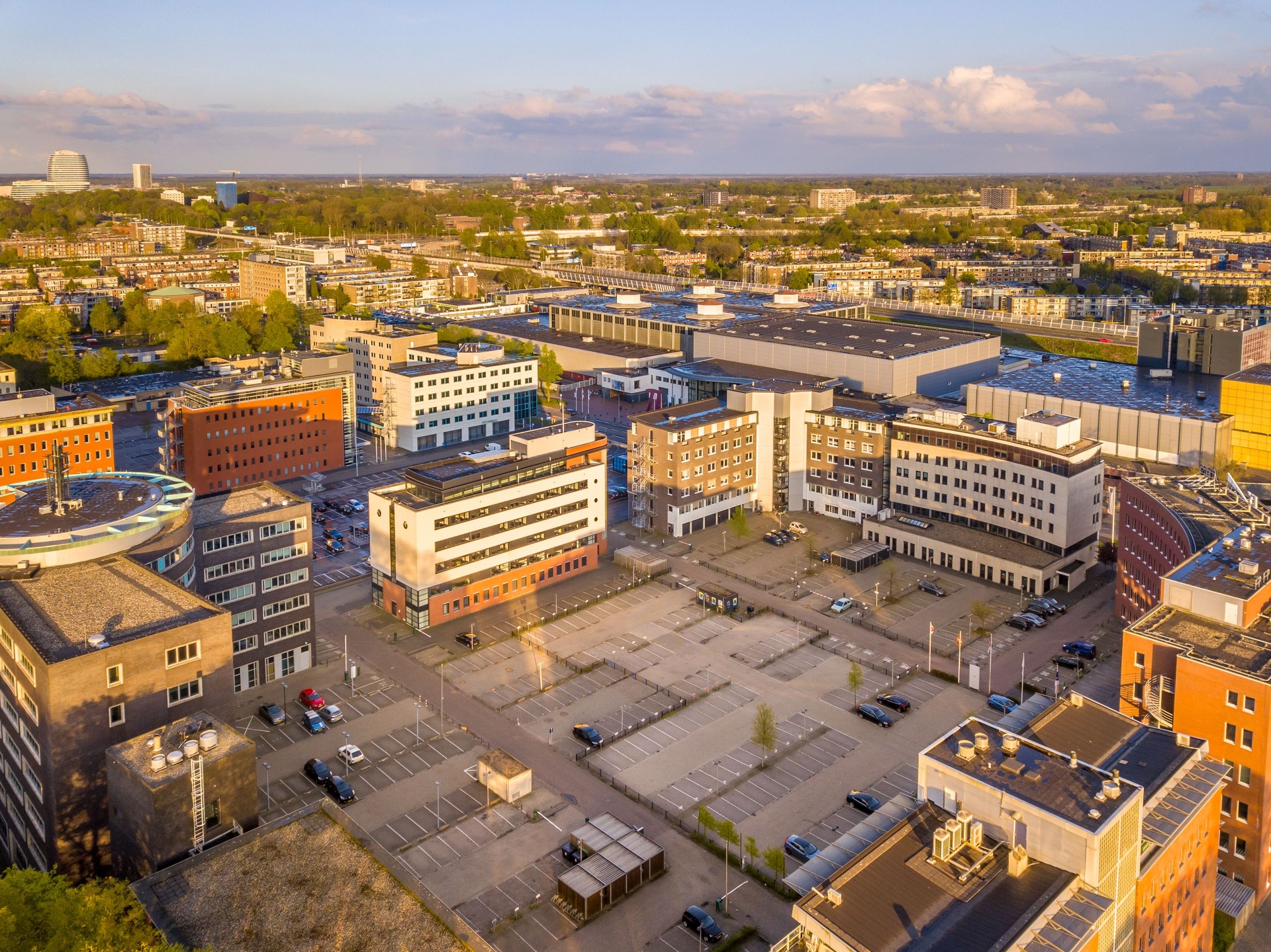Commercial area aerial